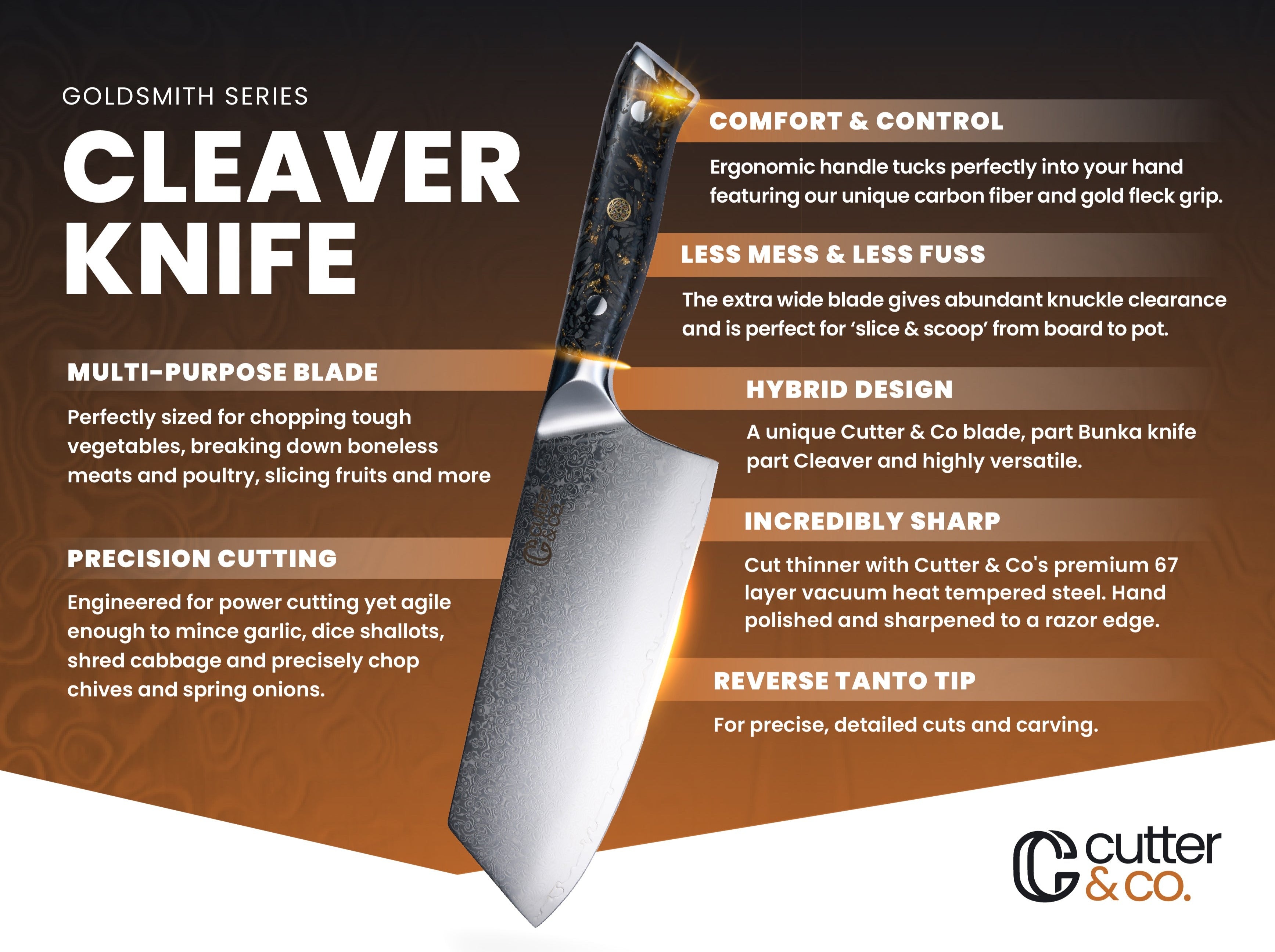 CLEAVER KNIFE 7.5"