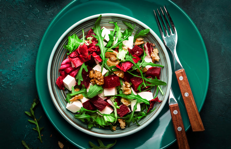 Roast Beetroot, Rocket, Candied Walnuts & Feta