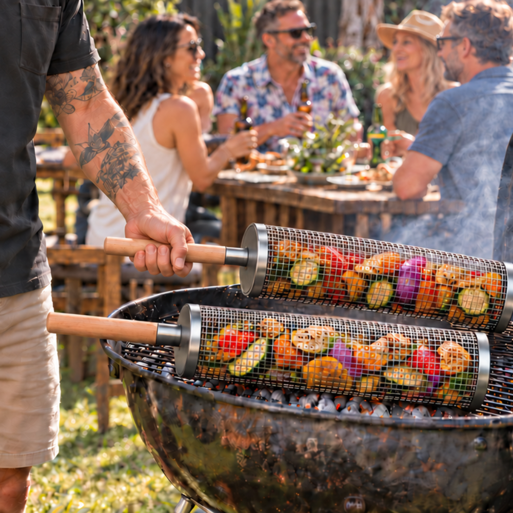 GRILL MATE ROLLER BASKET
