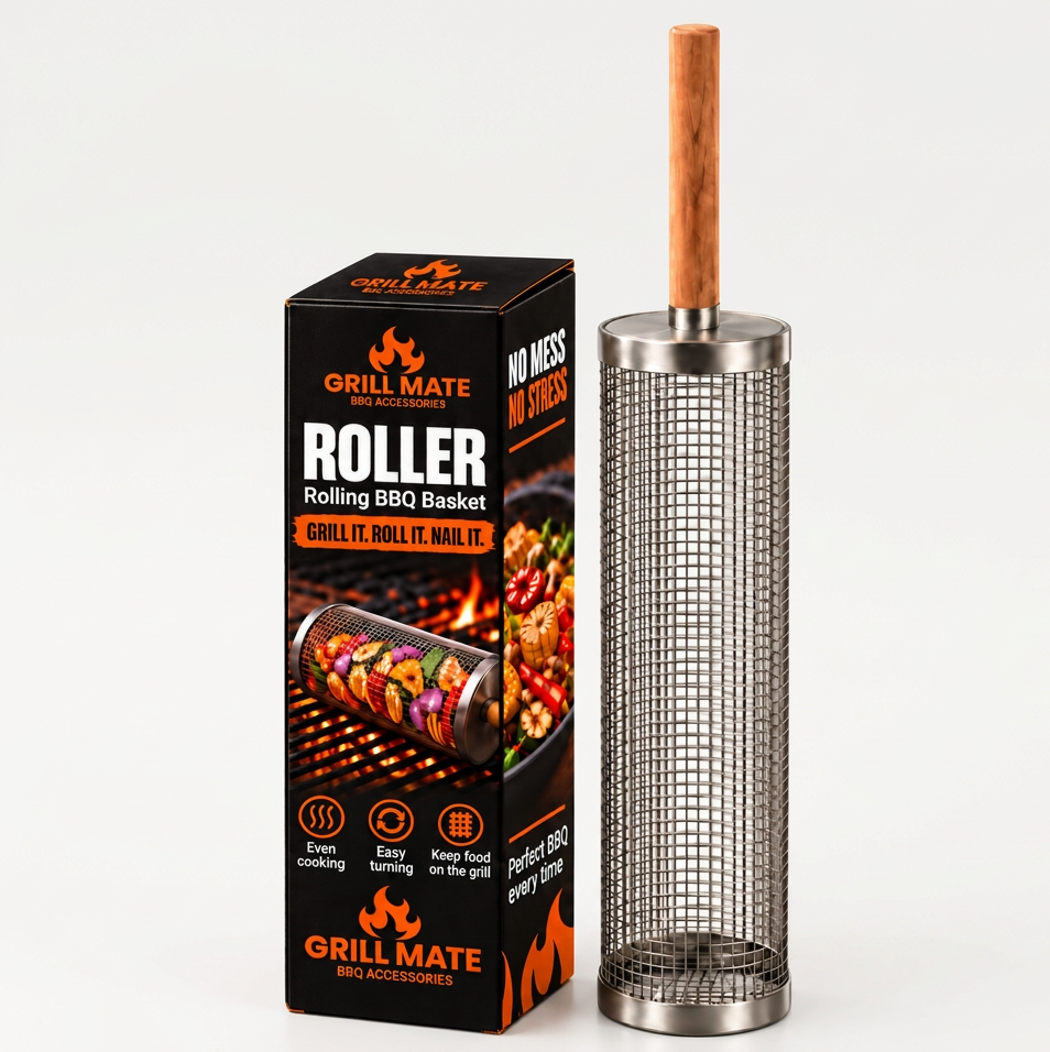 GRILL MATE ROLLER BASKET