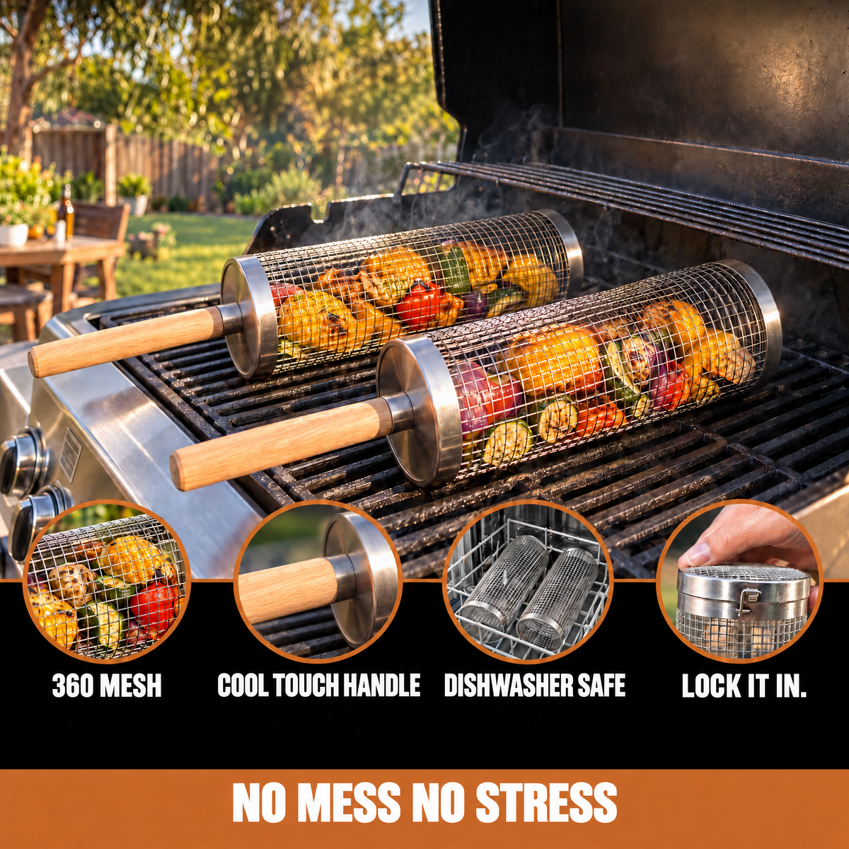 GRILL MATE ROLLER BASKET